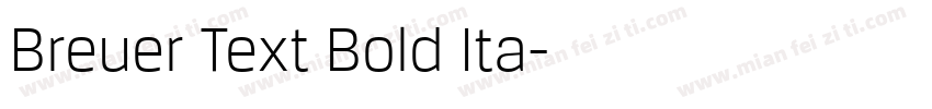 Breuer Text Bold Ita字体转换